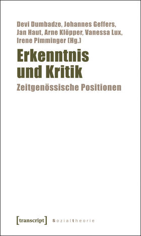 Dumbadze / Geffers / Haut |  Erkenntnis und Kritik | eBook | Sack Fachmedien