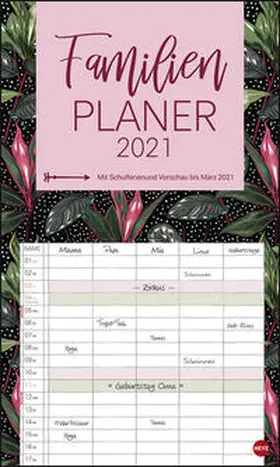 Heye |  Tropical Leaves Familienplaner XL Kalender 2021 | Sonstiges |  Sack Fachmedien