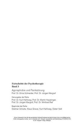 Schneider / Margraf |  Agoraphobie und Panikstörung | eBook | Sack Fachmedien