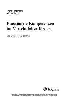 Petermann / Gust |  Emotionale Kompetenzen im Vorschulalter fördern | eBook | Sack Fachmedien