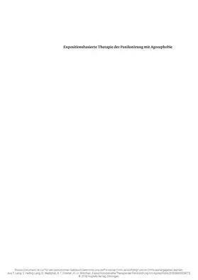 Lang / Helbig-Lang / Westphal |  Expositionsbasierte Therapie der Panikstörung mit Agoraphobie | eBook | Sack Fachmedien