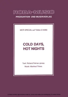 Palmer-James / Thiers |  Cold Days, Hot Nights | eBook | Sack Fachmedien