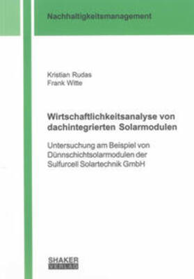 Rudas / Witte |  Rudas, K: Wirtschaftlichkeitsanalyse von dachintegrierten So | Buch |  Sack Fachmedien