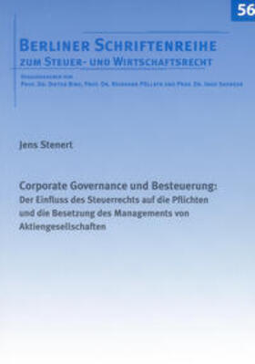 Stenert |  Corporate Governance und Besteuerung: | Buch |  Sack Fachmedien