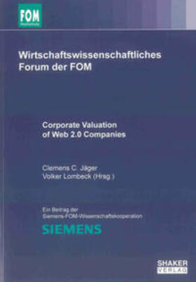 Jäger / Lombeck |  Corporate Valuation of Web 2.0 Companies | Buch |  Sack Fachmedien