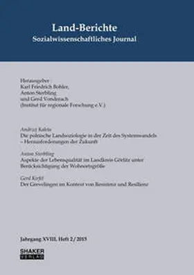 Bohler / Sterbling / Vonderach |  Land-Berichte. Sozialwissenschaftliches Journal | Buch |  Sack Fachmedien