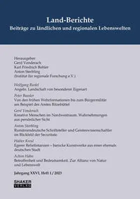 Vonderach / Bohler / Sterbling |  Land-Berichte. Beiträge zu ländlichen und regionalen Lebenswelten | Buch |  Sack Fachmedien