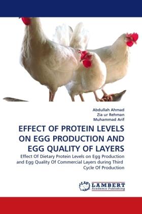 Ahmad / Ur Rehman / Arif |  EFFECT OF PROTEIN LEVELS ON EGG PRODUCTION AND EGG QUALITY OF LAYERS | Buch |  Sack Fachmedien