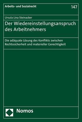 Steinacker |  Der Wiedereinstellungsanspruch des Arbeitnehmers | eBook | Sack Fachmedien