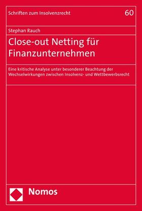 Rauch |  Close-out Netting für Finanzunternehmen | eBook | Sack Fachmedien