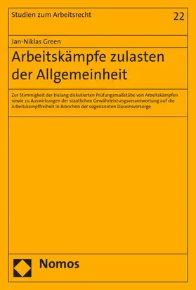 Green |  Arbeitskämpfe zulasten der Allgemeinheit | eBook | Sack Fachmedien