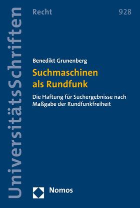 Grunenberg | Suchmaschinen als Rundfunk | E-Book | sack.de