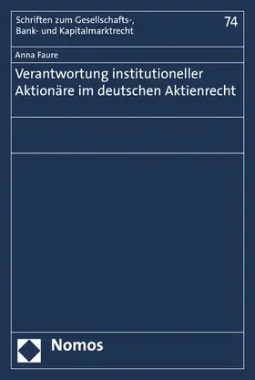 Faure |  Verantwortung institutioneller Aktionäre im deutschen Aktienrecht | eBook | Sack Fachmedien