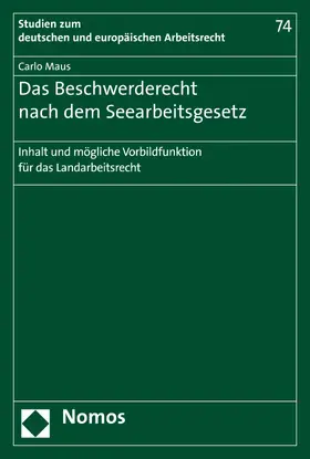 Maus | Das Beschwerderecht nach dem Seearbeitsgesetz | E-Book | sack.de