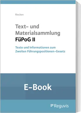 Riecken |  Text- und Materialsammlung FüPoG II (E-Book) | eBook | Sack Fachmedien