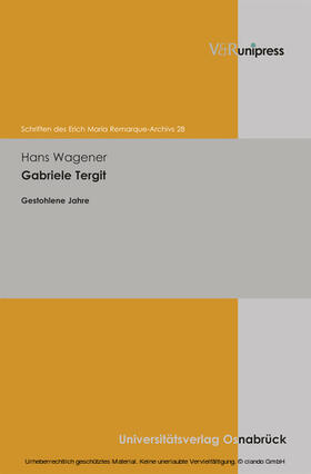 Wagener |  Gabriele Tergit | eBook | Sack Fachmedien