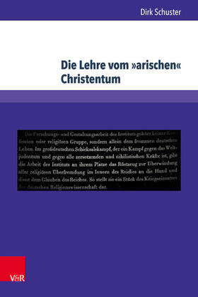 Schuster |  Die Lehre vom »arischen« Christentum | eBook | Sack Fachmedien