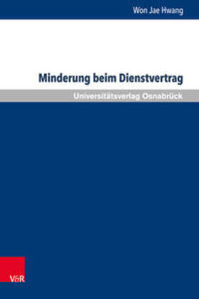 Hwang |  Minderung beim Dienstvertrag | Buch |  Sack Fachmedien