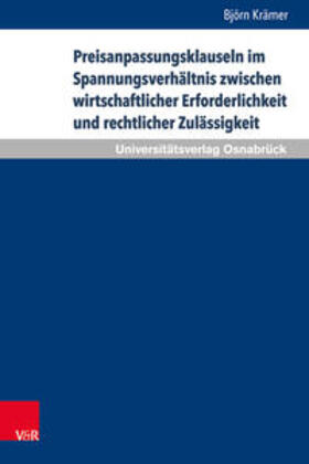 Krämer |  Krämer, B: Preisanpassungsklauseln im Spannungsverhältnis | Buch |  Sack Fachmedien