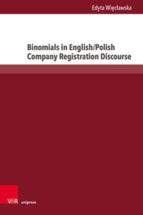 Wieclawska / Wieclawska / Wie?clawska |  Wieclawska, E: Binomials in English/Polish Company Registrat | Buch |  Sack Fachmedien