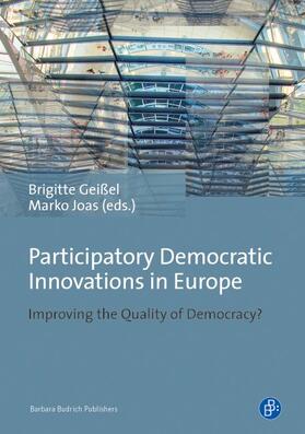 Geißel / Joas |  Participatory Democratic Innovations in Europe | Buch |  Sack Fachmedien