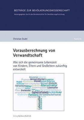 Dudel |  Vorausberechnung von Verwandtschaft | Buch |  Sack Fachmedien