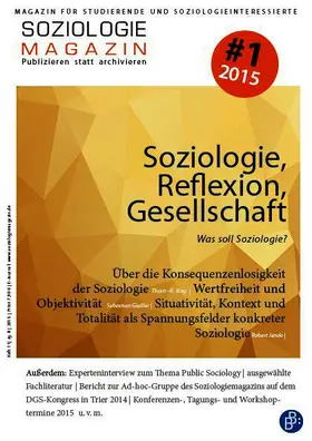 Soziologiemagazin |  Soziologiemagazin 1/2015 | Buch |  Sack Fachmedien