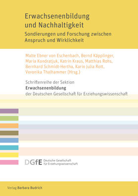 Ebner von Eschenbach / Käpplinger / Kondratjuk |  Erwachsenenbildung und Nachhaltigkeit | Buch |  Sack Fachmedien
