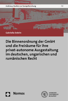 Dobrin |  Dobrin, G: Binnenordnung der GmbH | Buch |  Sack Fachmedien