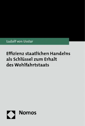 Usslar |  Effizienz staatlichen Handelns als Schlüssel zum Erhalt des Wohlfahrtstaats | Buch |  Sack Fachmedien