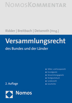 Breitbach / Deiseroth / Ridder |  Versammlungsrecht | Buch |  Sack Fachmedien