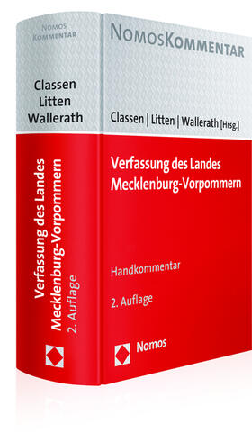 Classen / Litten / Wallerath |  Verfassung des Landes Mecklenburg-Vorpommern | Buch |  Sack Fachmedien