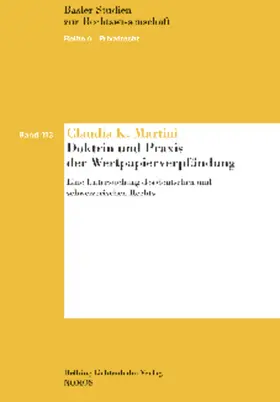 Martini | Doktrin und Praxis der Wertpapierverpfändung | Buch | 978-3-8487-1143-7 | sack.de