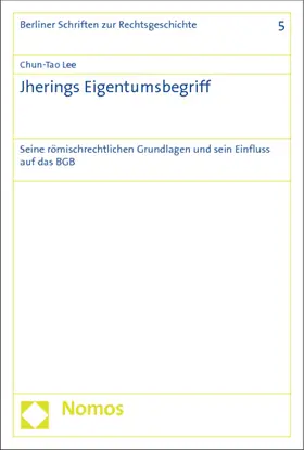 Lee |  Jherings Eigentumsbegriff | Buch |  Sack Fachmedien