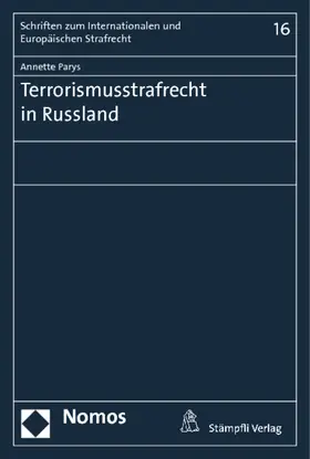 Parys |  Terrorismusstrafrecht in Russland | Buch |  Sack Fachmedien