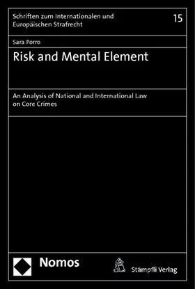 Porro | Risk and Mental Element | Buch | 978-3-8487-1593-0 | sack.de