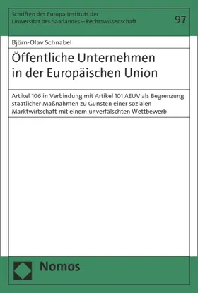 Schnabel |  Öffentliche Unternehmen in der Europäischen Union | Buch |  Sack Fachmedien