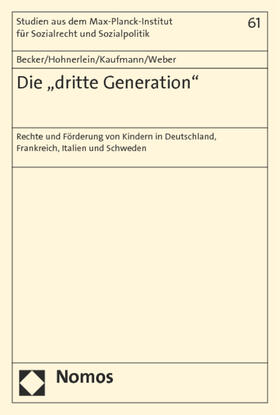 Becker / Hohnerlein / Kaufmann |  Becker, U: "dritte Generation" | Buch |  Sack Fachmedien