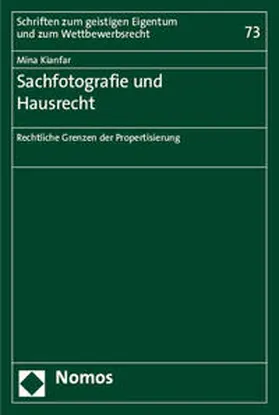 Kianfar |  Sachfotografie und Hausrecht | Buch |  Sack Fachmedien