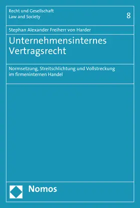 Freiherr von Harder |  Unternehmensinternes Vertragsrecht | Buch |  Sack Fachmedien