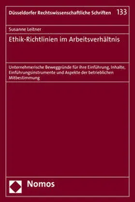 Leitner |  Ethik-Richtlinien im Arbeitsverhältnis | Buch |  Sack Fachmedien