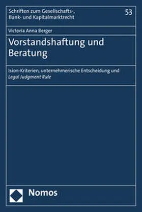 Berger |  Vorstandshaftung und Beratung | Buch |  Sack Fachmedien