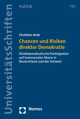 Ante |  Chancen und Risiken direkter Demokratie | Buch |  Sack Fachmedien