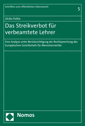 Pollin |  Das Streikverbot für verbeamtete Lehrer | Buch |  Sack Fachmedien