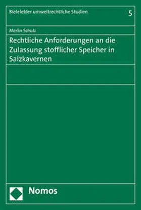 Schulz |  Rechtliche Anforderungen an die Zulassung stofflicher Speicher in Salzkavernen | Buch |  Sack Fachmedien