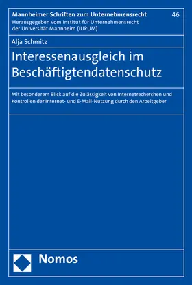 Schmitz |  Interessenausgleich im Beschäftigtendatenschutz | Buch |  Sack Fachmedien