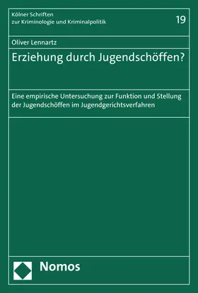 Lennartz |  Erziehung durch Jugendschöffen? | Buch |  Sack Fachmedien