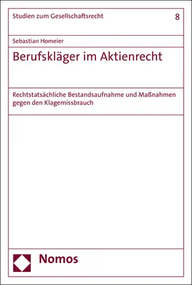 Homeier |  Berufskläger im Aktienrecht | Buch |  Sack Fachmedien