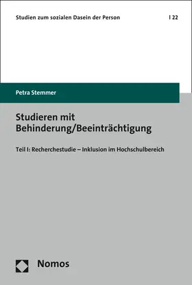 Stemmer |  Studieren mit Behinderung/Beeinträchtigung | Buch |  Sack Fachmedien