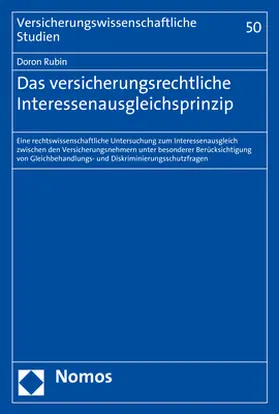 Rubin |  Das versicherungsrechtliche Interessenausgleichsprinzip | Buch |  Sack Fachmedien